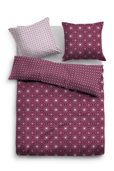 Tom Tailor Satin Bettwäsche "Luan", white berry, Baumwolle, Satinbettwäsche, Schlafzimmer