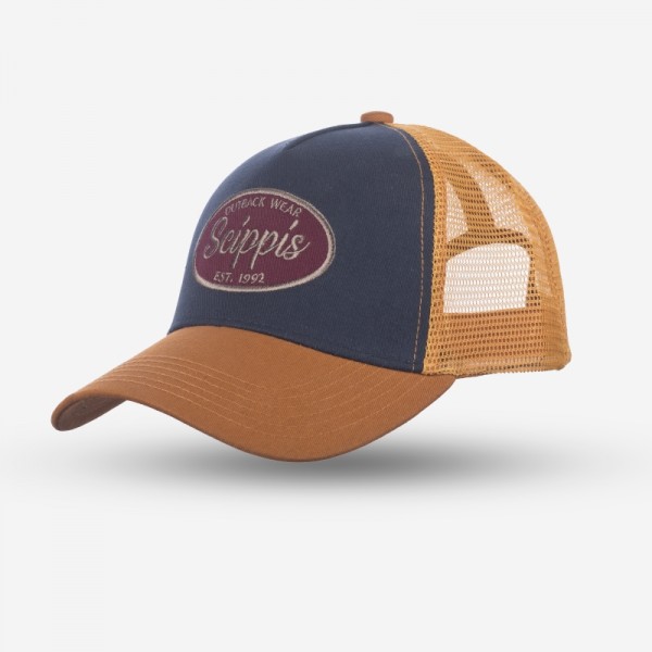 SCIPPIS „Redford Cap“ – Sommerliche Snapback in Burgund aus luftigem Baumwoll-Polyester-Mix