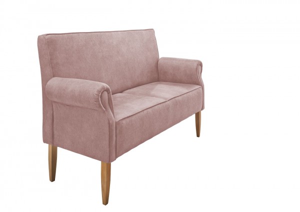 Sitzbank "Claire" rosa 138 x 99 x 73 cm (B/H/T) 2-Sitzer mit Rücken- und Armlehne Federkern