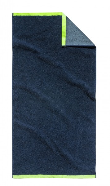 Tom Tailor Handtuch 2er-Set "Oskar", 50 x 100 cm, navy, Badezimmerhandtuch, Badezimmer