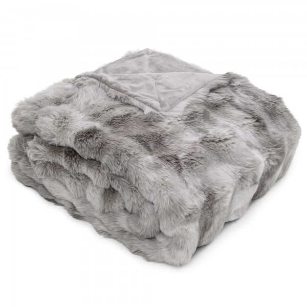 bugatti Felldecke Bubble Grau – Weiches Kunstfell für stilvolle Gemütlichkeit