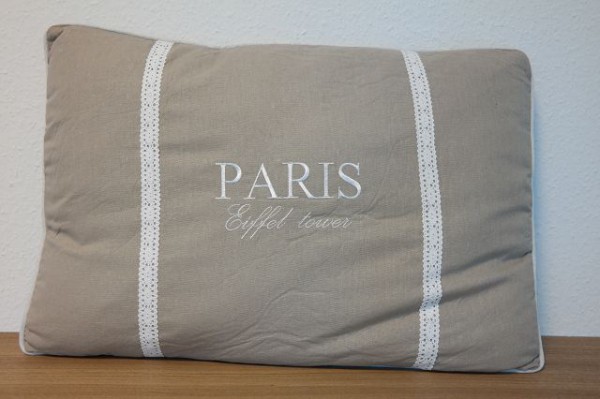 Beauty.Scouts Kissen Zierkissen "Paris" 45x65x14cm creme