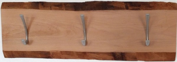 Garderobenpaneel, Garderobenleiste Buche massiv "Linus" 70x25x9 cm