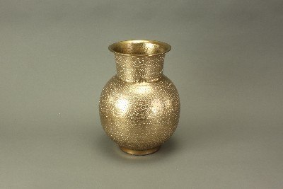 Vase "Paris" aus gehämmerten Aluminium, gold H 39