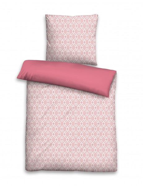 Beauty.Scouts Microfaser Seersucker-Bettwäsche "Elfi", rose, 135 x 200 cm, Bettwäsche, Schlafzimmer