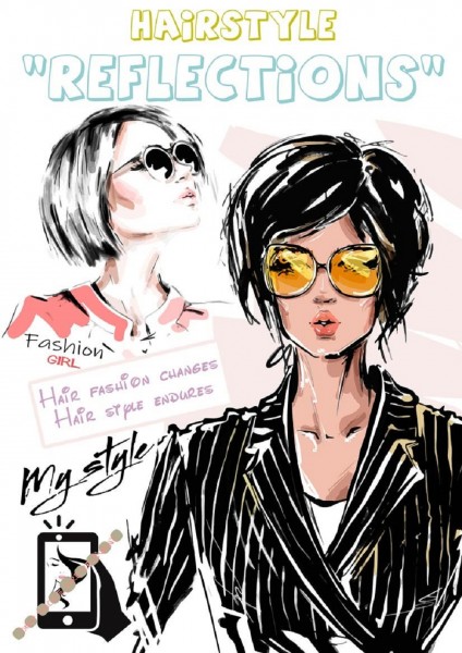 Frisurenbuch "Reflections No.2“ Von Gestern zur Moderne! Alle Kundengruppen mit trendiger Haarkunst! New Hair-Trends in Styling und Fashion. Tolle Variationen für jeden Geschmack. Topaktuelle, junge Frisurenmode und ebenfalls im großzügigen Inhalt gepfle