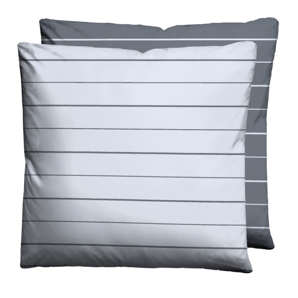 Biberna Mako Satin Kopfkissenbezug Mix &amp; Match blau 80 x 80 cm