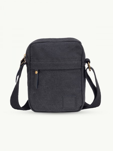 SCIPPIS Mate Bag – Schlanke Canvas-Umhängetasche mit cleverer Fächeraufteilung und Lederdetails