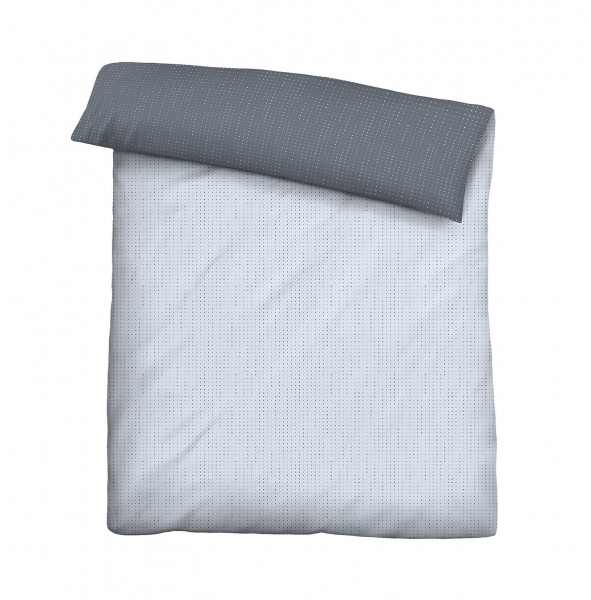 Biberna Mako Satin Bettdeckenbezug Mix &amp; Match blau