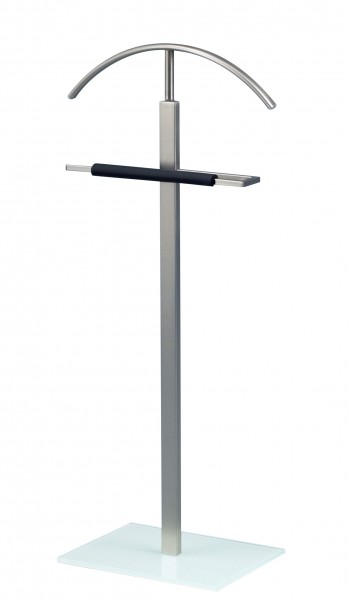 Herrendiener "Axel", Edelstahloptik, Sicherheitsglas, 52 x 112 x 30 cm