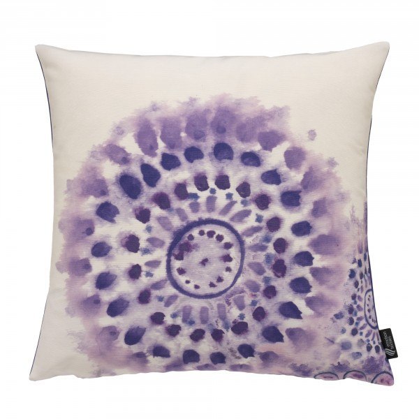 Emotion Textiles Kissenbezug Batikblume lila 50 X 50 cm