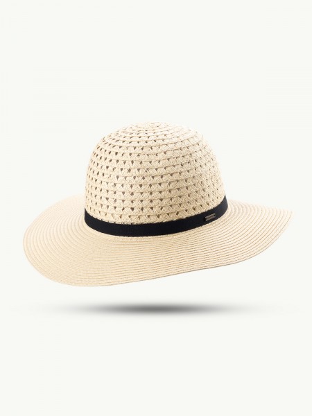 SCIPPIS Sommerhut „Tamala“ – aus Papierstroh, Natur, mit kontrastreichem Hutband