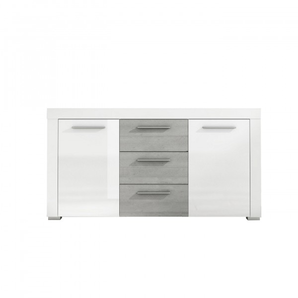 Forest Dream A9AI0Q8401	Sideboard Avio 84-01 Sideboard "Leon" weiß grau Monolith 160x85,2x40cm Kommode