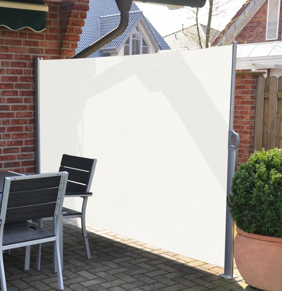Seitenmarkise "Static" Stellwand Raumteiler Trennwand blickdicht Paravent 300 natur
