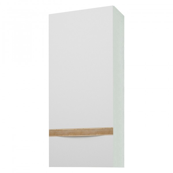 Forest Dream A9CA0083401 Hängeschrank Candy 12-01 Hängeschrank "Sola" weiß Hochglanz braun Eiche 34x82x30,6cm (B/H/T) Badschrank 