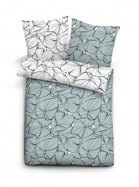 Beauty.Scouts Satin-Bettwäsche "Luise", ciel, Baumwolle, Wendebettwäsche, Schlafzimmer
