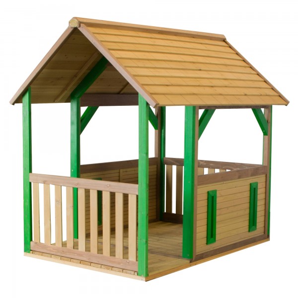 Holzspielhaus mit Veranda "Tyr" 172x118x178cm aus Zedernholz in braun Unterstand