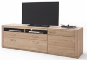 Lowboard "Anriel IV" Board, Eiche Bianco, 179x54x51cm, TV-Element, TV-Board, TV-Schrank