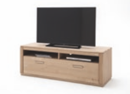 Lowboard "Anriel III" Board, Eiche Bianco, 153x53x51cm, TV-Element, TV-Board, TV-Schrank