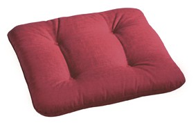 Polsterauflage Sesselauflage Stuhlauflage "Bianca Rot" eckig 48x48x9cm