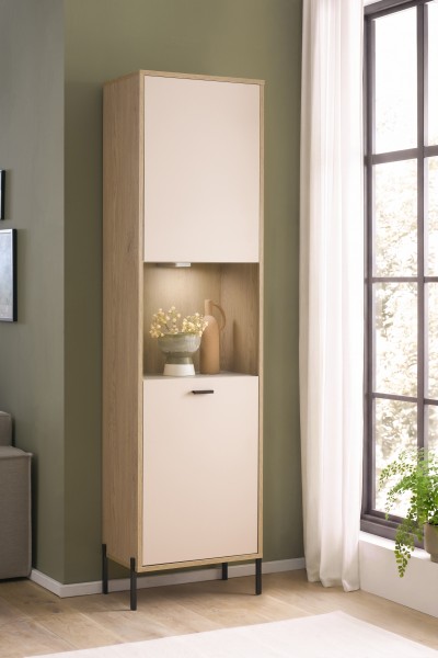 Vitrine II "Fredericia" 54 x 206 x 35 cm Wohnzimmervitrine Vitrinenschrank