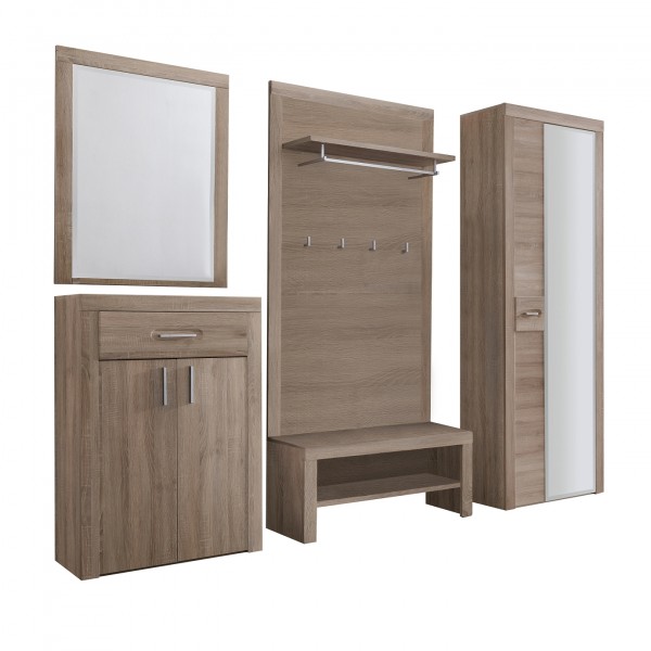 Forest Dream 32LAAAVA01	Garderobe  6-teilig Laura VA 01 6er Set Garderobe "Miriam" Sonoma Holznachbildung 260x195x34,2cm Garderobenset