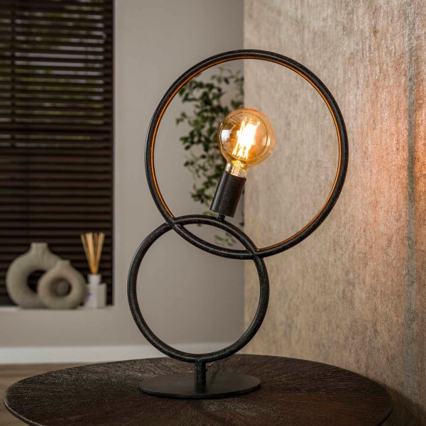 Tischleuchte „Axis“ 1-Fassung, Arctic Schwarz – grafisches Design für stilvolle Akzente