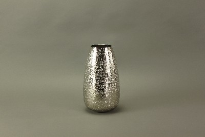 Vase "Standards & Lights" aus gehämmerten Aluminium, vernickelt, H 31 cm