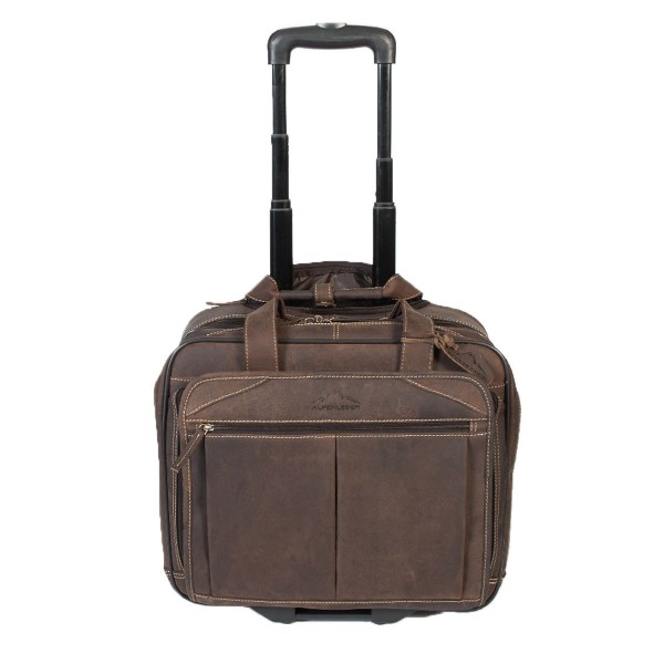 FILE TROLLEY DENVER – Edler Leder-Rollkoffer mit leisen Rollen & großem Stauraum