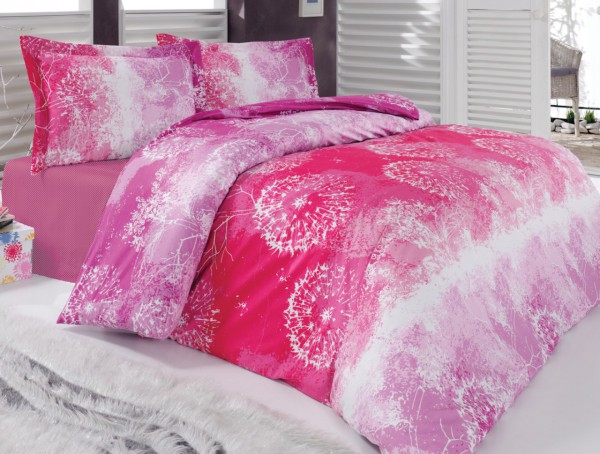 Irya 4-tlg. Renforcé Bettwäschen-Set "Jinny" in Übergrösse 200x220 cm fuchsia