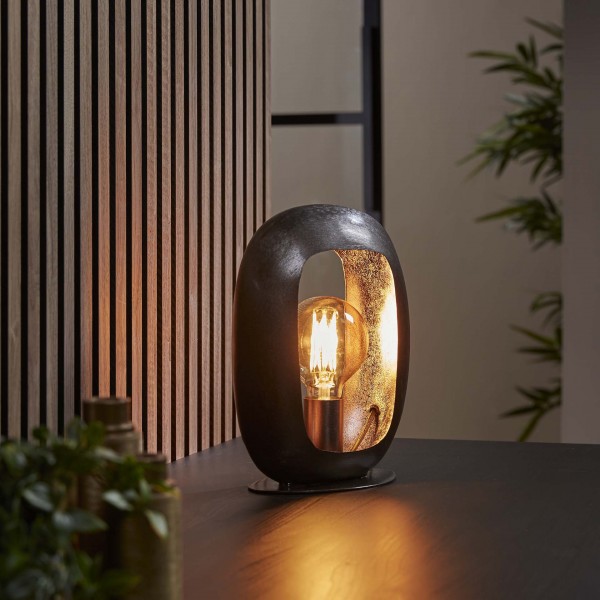 Tischlampe "Laura" Tischleuchte aus Metall, schwarz, Lampe, Leuchte, im Industrial Style