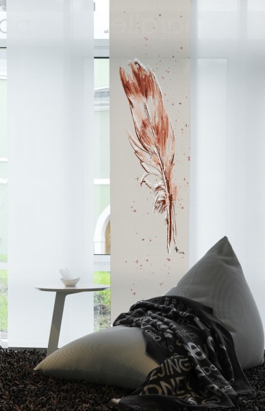 1-teiliger Flächen-Schiebevorhang Emotion Textiles Temperafeder kupfer 60 x 260 cm