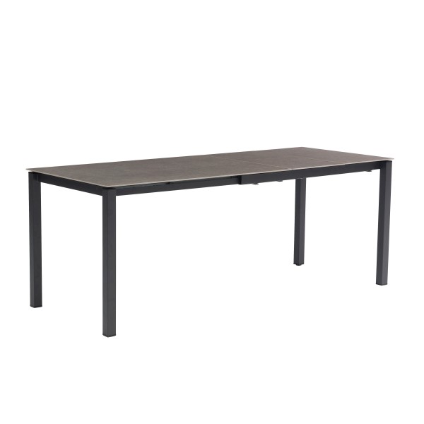 Ausziehtisch „Palazzo“  Anthrazit Stahl & Sinterstein – modern & wetterfest
