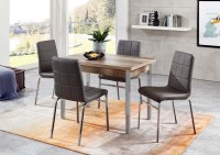 Tischgruppe Set "Vancouver II" 4 Stühle TischMonument Oak Dekor - grau Tischgruppe Set "Vancouver II" 4 Stühle TischMonument Oak Dekor - grau