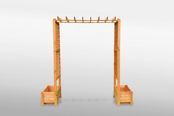 Pergola "Mariella" Rosenbogen honigbraun wetterfest 216x80x211cm Blumenbogen