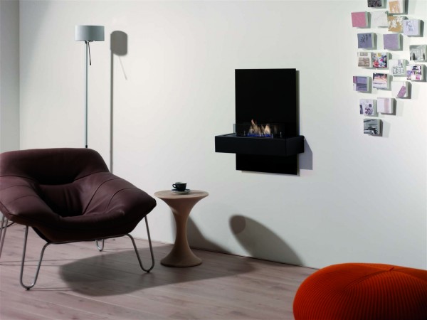 Ruby Fires Bio Flame Wandkamin &quot;Quero&quot; mit keramischen Brenner