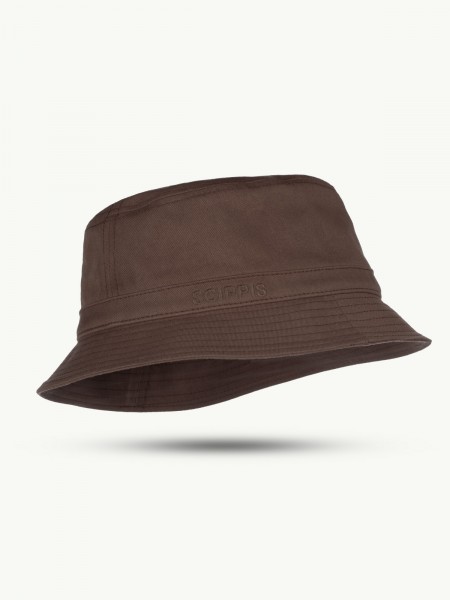 SCIPPIS Outdoorhut „Bucket Hat 3“ – Canvas Baumwolle, UPF 50+, in Farbe Brown
