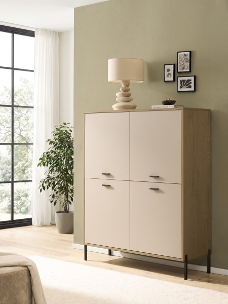 Highboard "Fredericia" 115 x 140 x 35 cm Wohnzimmerkommode Schrank