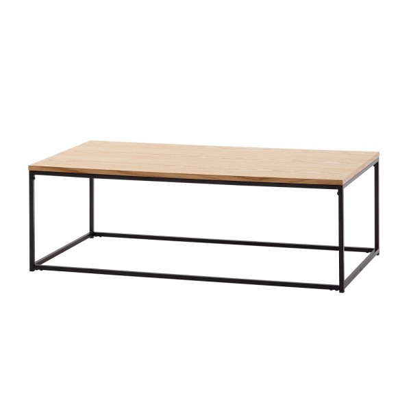 Couchtisch "Ege" Eiche Holz/Metall Tisch 120x60x40cm & 60x60x26cm Kaffeetisch Beistelltisch