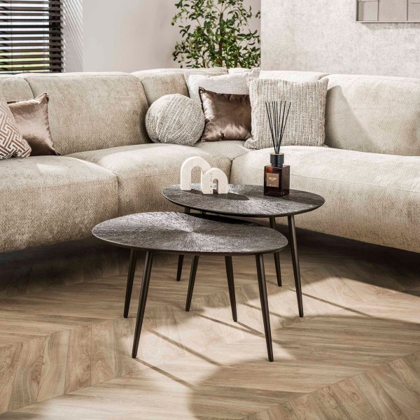 Couchtisch „Bronzara“ – 2er-Set, Dunkelbraune Bronze – Design-Statement für Wohnbereich & Lounge