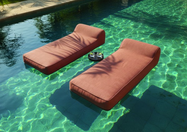 Barths Daybed Solo – Aufblasbare Einzelliege, terracotta