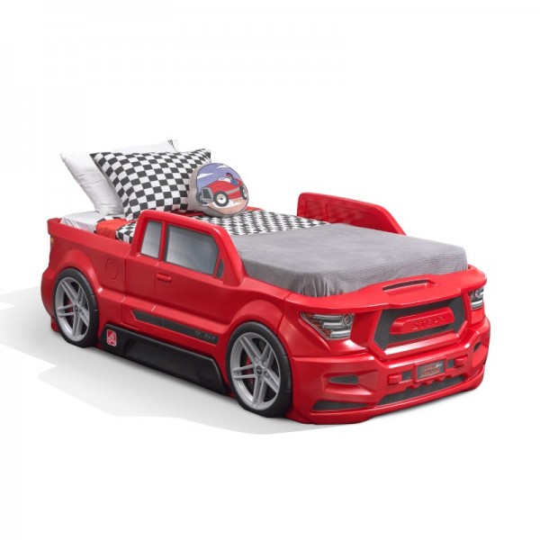 Kinderbett "Boron" aus Kunststoff in rot 149x226x73cm Autobett