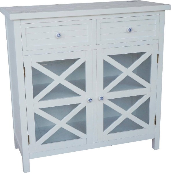 Beauty.Scouts Kommode "Coast" weiß 90x39x90cm Beachhouse Look Sideboard