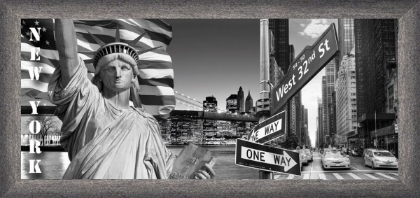 Bild Wandbild Kunstdruck NY Statue of Liberty 70 x 33 cm