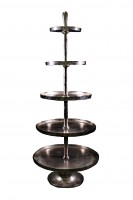 XXL Etagere "Adlon Star" 5-stöckig, vernickelt,  XXL Etagere "Adlon Star" 5-stöckig, vernickelt,