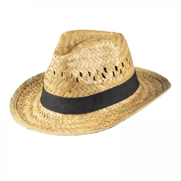 SCIPPIS Sommerhut „Harvester“ – Strohhut OneSize mit schwarzem Hutband, Natur