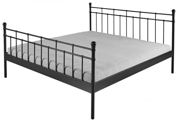 Bett "Mellis" schwarz Metall 180x200cm Doppelbett Jugendbett Tagesbett Schlafzimmerbett