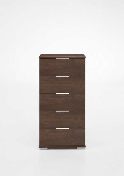 Schubkastenkommode "Nele" Columbia-Nussbaum NB (5xSchubkästen) 49x102x41cm Board