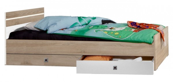 Kinderbett "Boobo",Alpinweiß, 96x72x205 cm