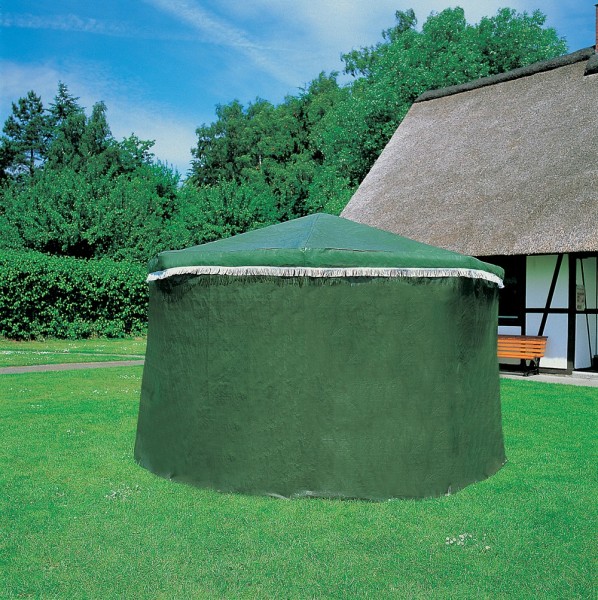 Wetterschutzumhang für Pavillon "Lena", grün, PE-Gewebe, 2 Eingangstüren, Wetterschutz, Garten